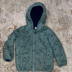 Carter's Bear Print Puffer Hooded Coat